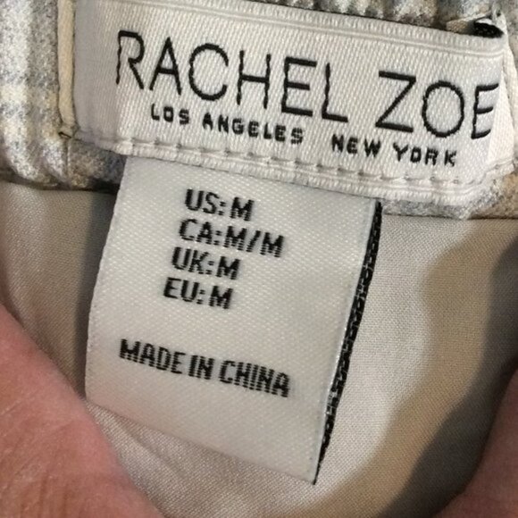 Rachel Zoe Tan Plaid Skirt Size M Fully Lined NWOT - Picture 3 of 5